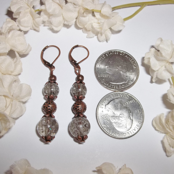 Boho Earring Set Long Brown Handmade Pair NWT 5039 - Picture 7 of 8